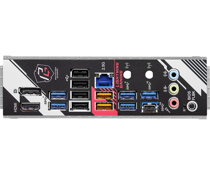 ASROCK X670E PG LIGHTNING, AM5, X670, 4*DDR5, 4*SATA, 4*M.2, 7*USB 3.2, 4*USB 2.0, Type-C, 3*PCIx16, 1*PCIx1, 1*M.2 (Key E), HDMI+DP, ATX