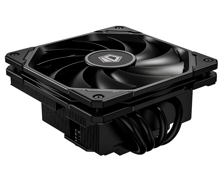 ID-COOLING IS-65-XT BLACK LGA1700/1200/115X/AM5/AM4 низкопрофильный высота 65mm (18шт/кор, TDP 125W, PWM, 4 тепл.трубок + медная база, FAN 120mm, черный) BOX