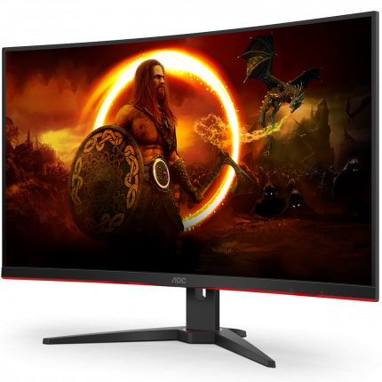 31,5" AOC CQ32G2SE Curved 2560x1440 165Гц VA WLED 16:9 4ms 2*HDMI DP 3000:1 80M:1 178/178 250cd 2*Speakers5W Tilt Black/Red