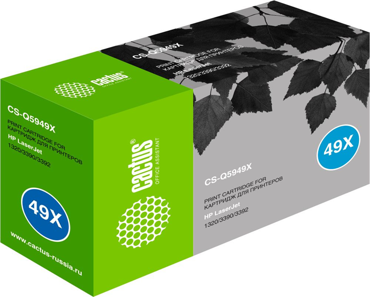 Cactus CS-Q5949X Q5949X черный (6000стр.) для HP LJ 1320/3390/3392