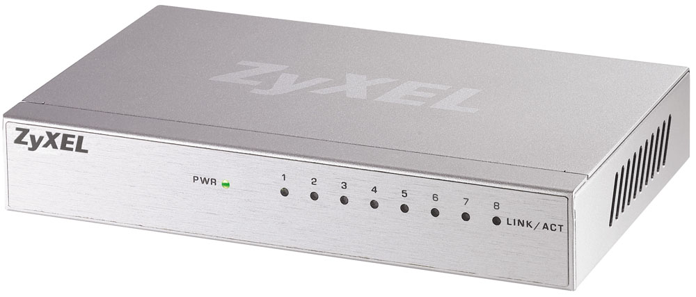 Коммутатор Zyxel GS-105B v3, 5 портов 1000 Мбит/с, настольный, металлический корпус