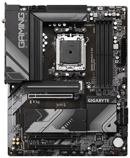 GIGABYTE B650 GAMING X AX, AM5, B650, 4*DDR5, 4*SATA, 3*M.2, 4*USB 3.2, 3*USB 2.0, Type-C, 3*PCIx16, HDMI+DP, ATX