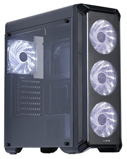 ZALMAN I3, ATX, BLACK, FRONT MESH, WINDOW, 2x3.5", 3x2.5", 2xUSB2.0, 1xUSB3.0, FAN CONTROLLER, FRONT 3x120mm, REAR 1x120mm