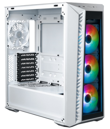 Cooler Master MasterBox 520 WHITE U3x1, U3.1type Cx1, Audio, ARGB fanx3, front TG panel