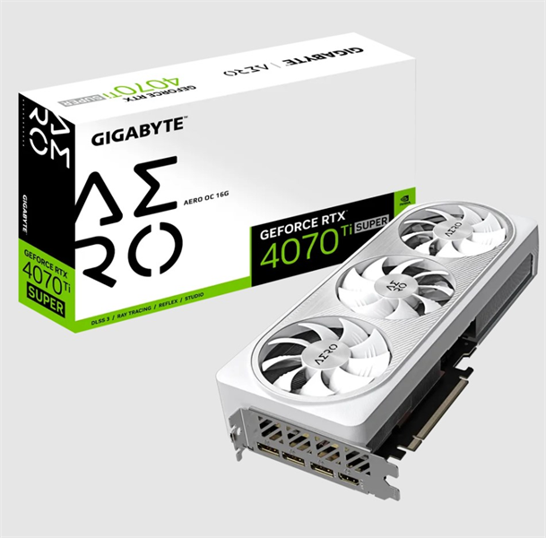 GIGABYTE RTX4070Ti Super AERO OC 16GB//RTX4070 Super, HDMI, DP*3, 16G,D6X