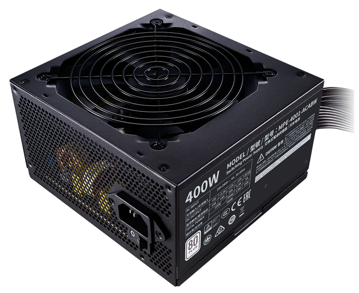 Cooler Master MWE White, 400W, ATX, 120mm, 6xSATA, 1xPCI-E(6+2), APFC, 80+ White