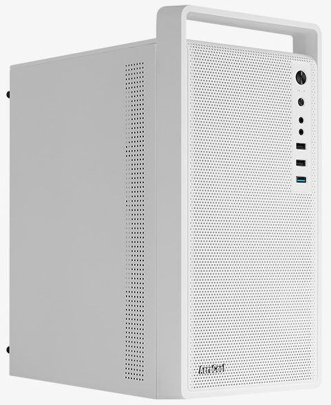 Aerocool CS-109-S-WT-v1 (mATX, белый, без БП, USB3.0 x1, USB2.0 x2, 12cm black fan x 1)