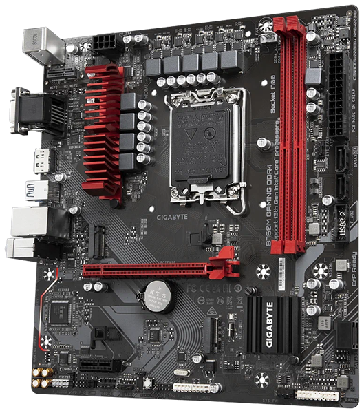 GIGABYTE B760M GAMING DDR4, LGA1700, B760, 2*DDR4, 4*SATA, 2*M.2, 3*USB 3.2, 2*USB 2.0, Type-C, 1*PCIx16, 1*PCIx1, D-Sub+HDMI+DP, mATX