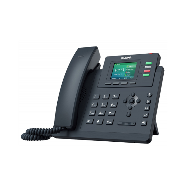 YEALINK SIP-T33P, 4 аккаунта, цветной LCD-экран 2.4" 320х240, PoE, шт. БП в комплекте