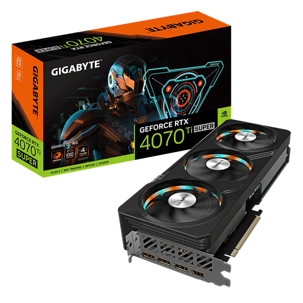GIGABYTE RTX4070Ti Super GAMING OC 16GB//RTX4070 Super, HDMI, DP*3, 16G,D6X