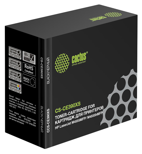 Cactus CS-CE390XS CE390X черный (24000стр.) для HP LJ M4555