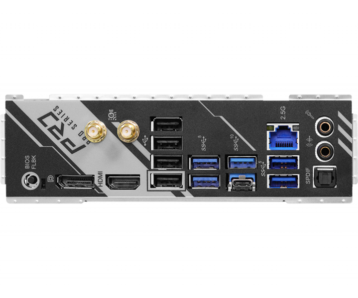ASROCK X670E PRO RS, AM5, X670, 4*DDR5, 6*SATA, 5*M.2, 5*USB 3.2, 4*USB 2.0, Type-C, 1*PCIx16, 2*PCIx1, 1*M.2 (Key E), HDMI+DP, ATX