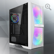 Raijintek SILENOS MS PRO WHITE (200x200x25 *2 + 120x120x25*1 ARGB fan); Tempered glass appearance design; ATX; 4mm Tempered Glass; USB3.0*1 + USB2.0*2 +HD AUDIO; 62.5"HDD+13.5"HDD or 23.5"HDD + 52.5"H