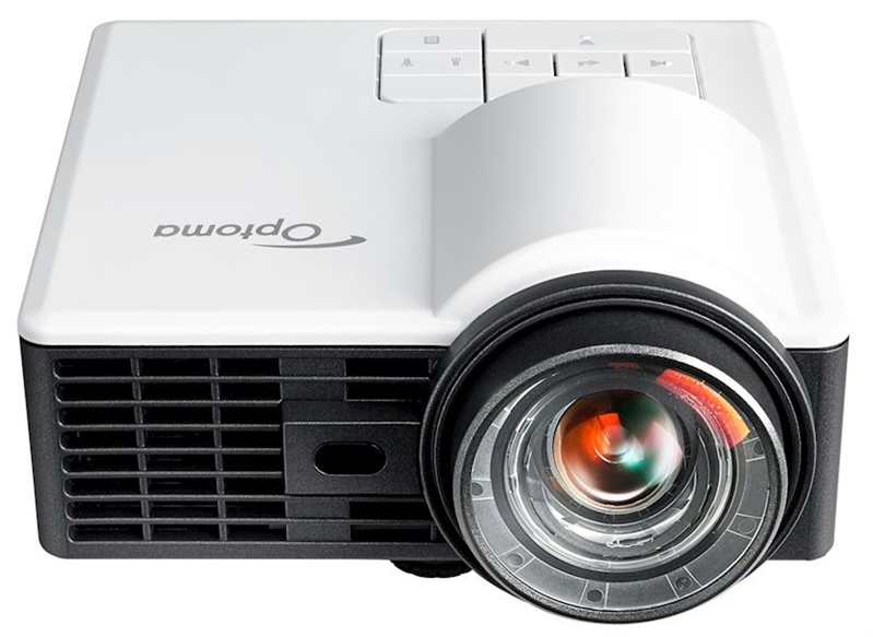 Optoma ML1050ST+ (DLP, WXGA(1280x800), LED 1000Lm, 20000:1, HDMI+MHL, Universal I/O VGA, micro SD-карта, USB-A, Audio-Out 3.5mm, 1*1W speaker, Mobile - 0.42кг)