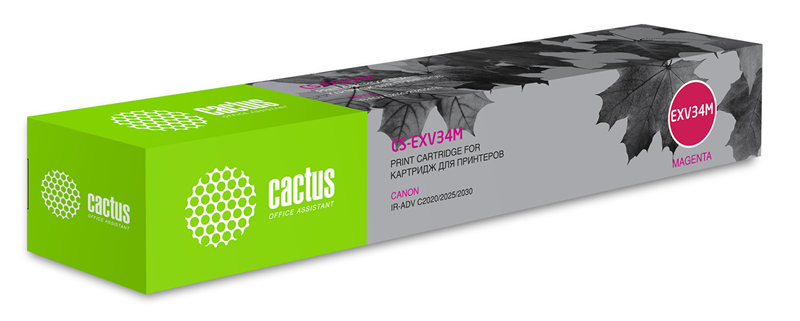Cactus CS-EXV34M C-EXV34 M пурпурный (19000стр.) для Canon IR Advance C2030L/C2030i/C2020L/C2020i/C2025i