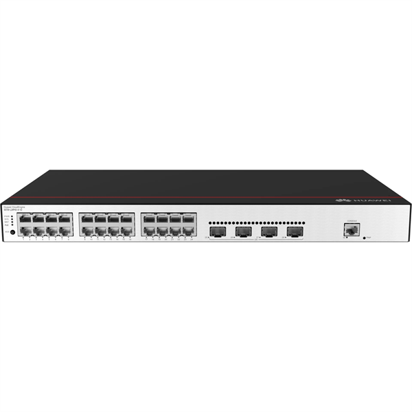 Huawei S5735-L24P4S-A-V2 (24*10/100/1000BASE-T ports, 4*GE SFPports, PoE+, AC power, Basic SW)