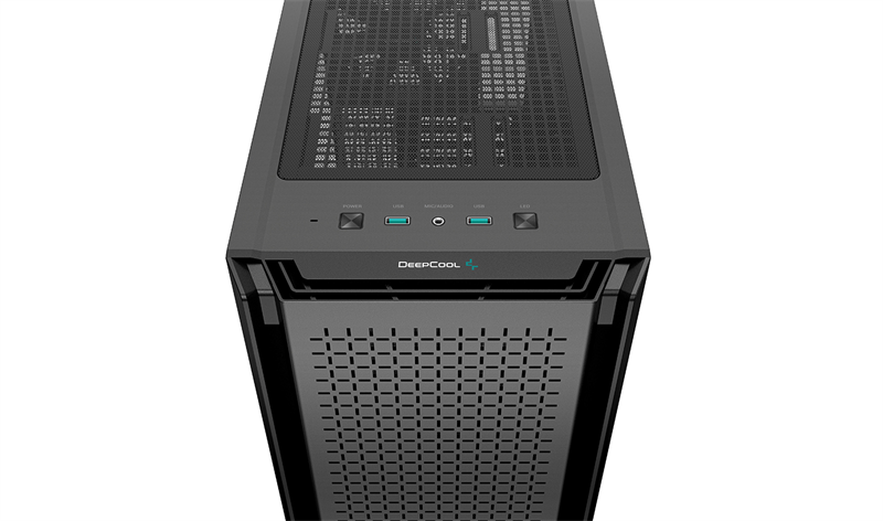 Deepcool CG560 без БП, боковое окно (закаленное стекло), 3xARGB LED 120мм вентилятора спереди и 1x140мм вентилятор сзади, черный, ATX