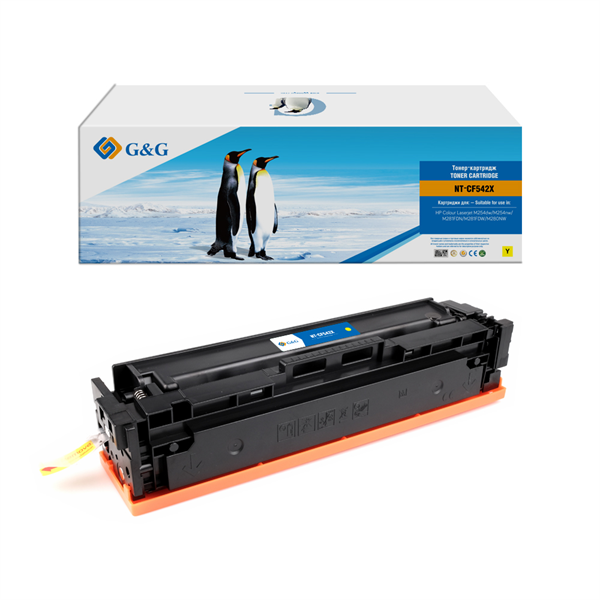 Cartridge G&G 203X для HP CLJ M254/280/281, с чипом (2500стр.), желтый (аналог CF542X)