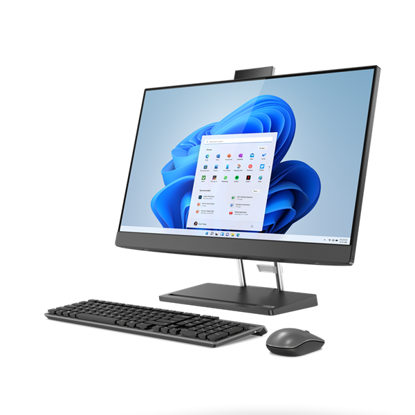 Lenovo IdeaCentre AIO 5 27IAH7 27" QHD (2560x1440) IPS 350N, i5-13500H, 2x8GB SO-DIMM DDR5 5200, 512GB SSD M.2, Iris Xe, WiFi6, BT, 5.0MP+IR Cam, Wireless KB&Mouse, Win 11 Pro, Storm Grey, 1Y