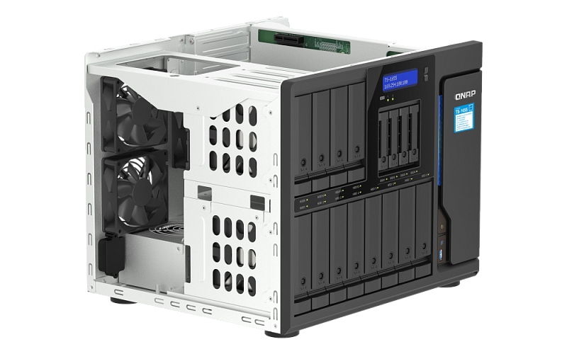 QNAP SMB 8C 2,8GHz CPU/8Gb(up to 128)/upto 12HDDs SATA(3,5" 2,5")/ 4HDDs (2,5")/2xM.2 NVMe/4xUSB/3xExp.slot/2x2,5Gb/iSCSI/1xPS/3YW TS-1655-8G-EU-RU