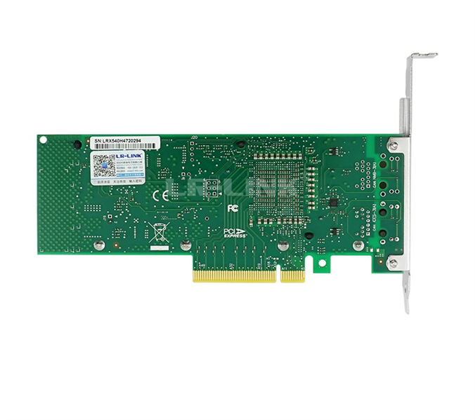 LR-Link NIC PCIe x8, 1 x 10G, Base-T, Intel X540 chipset (FH+LP)