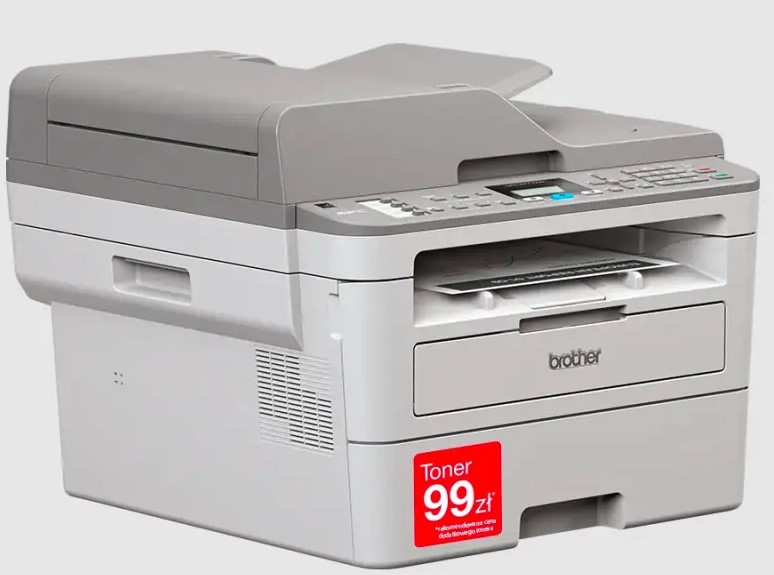 Brother MFC-B7710DN, P/C/S/F, A4, 34 cтр/мин, 128 МБ, Duplex, ADF50, USB, LAN, лоток 250 л., старт.картридж 2 000 стр. тонер TN-B0233