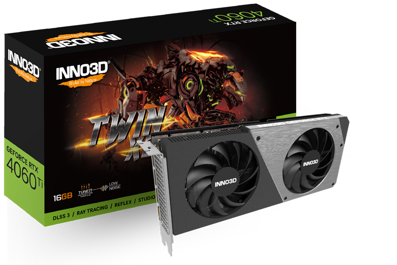 INNO3D RTX 4060 Ti Twin X2//RTX4060Ti, HDMI, DP*3, 8G,D6