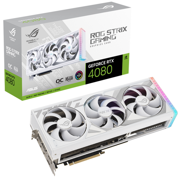 ASUS ROG-STRIX-RTX4080S-O16G-WHITE//RTX4080S HDMI*2 DP*3 16G D6X; 90YV0KB2-M0NA00