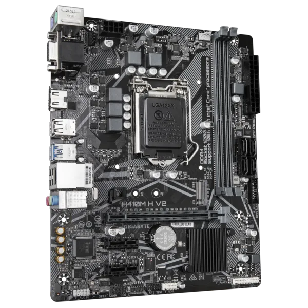 GIGABYTE H410M H V2 2.1, LGA1200, Q470, 2*DDR4, 4*SATA, 1*M.2, 2*USB 3.2, 4*USB 2.0, 1*PCIx16, 2*PCIx1, D-Sub+HDMI, mATX
