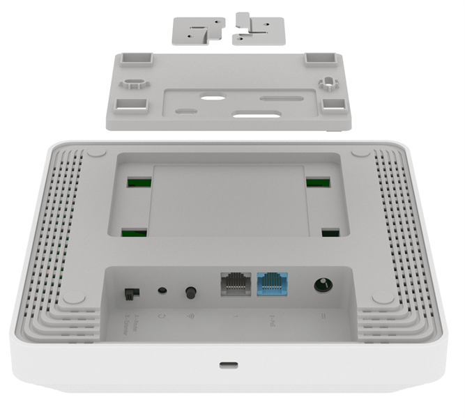 Keenetic Voyager Pro (KN-3510), Потолочная точка доступа/интернет-центр с Mesh WiFi 6 AX1800, анализатором спектра Wi-Fi, 2-портовым Smart-коммутатором, режимы роутер/ретранслятор, питание PoE