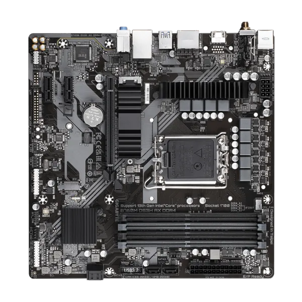 GIGABYTE B760M DS3H AX DDR4, LGA1700, B760, 4*DDR4, 4*SATA, 2*M.2, 3*USB 3.2, 2*USB 2.0, Type-C, 1*PCIx16, 2*PCIx1, HDMI+2*DP, mATX