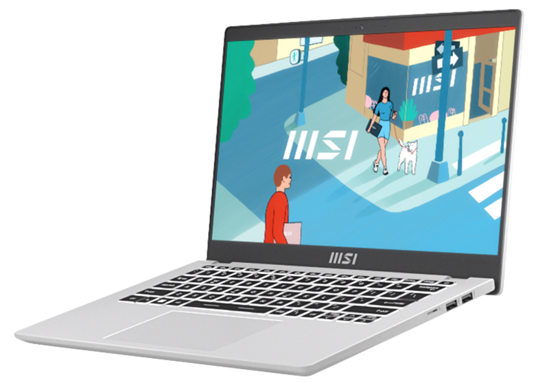 Modern 14 Core i5-1335U 14" FHD (1920*1080), 60Hz IPS Onboard DDR4 16GB Iris Xe Graphics 512GB SSD 3 cell (39.3Whr) 1.6kg backlight (White) Win11 Pro,1y Urban Silver,KB Eng/Rus