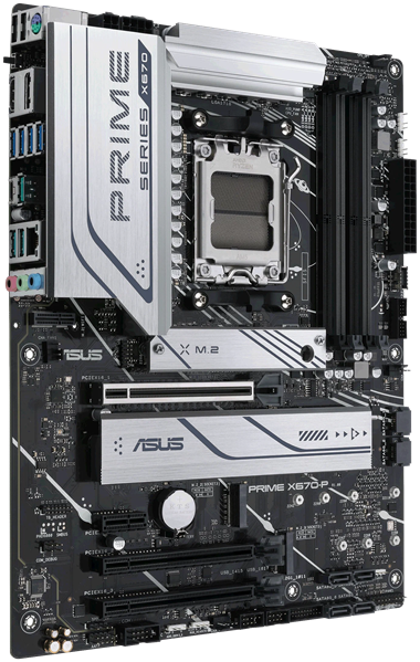 ASUS PRIME X670-P-CSM, AM5, X670, 4*DDR5, 6*SATA, 3*M.2, 7*USB 3.2, 2*USB 2.0, Type-C, 4*PCIx16, 1*PCIx1, DP+HDMI, ATX