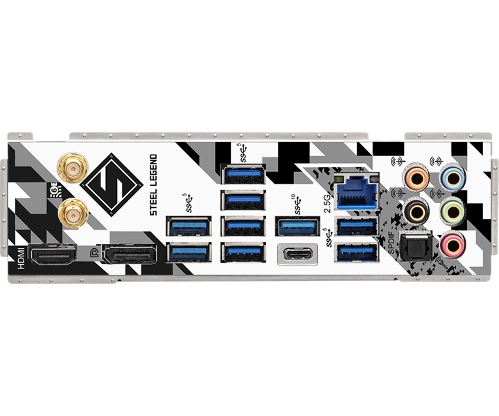 ASROCK Z790 STEEL LEGEND WIFI, LGA1700, Z790, 4*DDR5, 8*SATA, 5*M.2, 9*USB 3.2, Type-C, 3*PCIx16, 1*M.2 (Key E), HDMI+DP, ATX