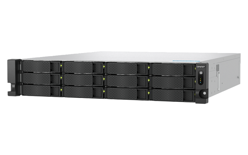 QNAP ENTERPRISE 2U/12bay 8C 5,3GhzCPU/32Gb(up128)/upto 108HDD with TL-R1620Sep/SATA(3,5" 2,5")/2xUSB3.2/3xExp.slot/2x2.5GbE 2X10Gb(BASE-T)/iSCSI/2xPS/no rail(RAIL-B02)/5YW TS-h1277AXU-RP-R7-32G-EU-RU
