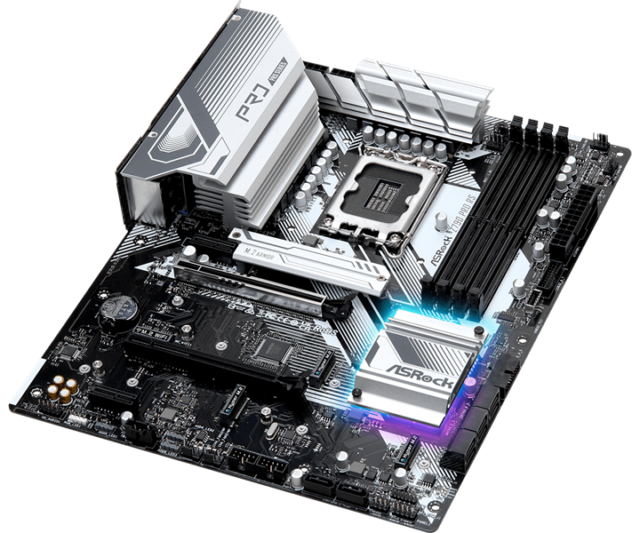 ASROCK Z790 PRO RS, LGA1700, Z790, 4*DDR5, 8*SATA, 4*M.2, 3*USB 3.2, 4*USB 2.0, Type-C, 2*PCIx16, 2*PCIx1, 1*M.2 (Key E), HDMI+DP, ATX