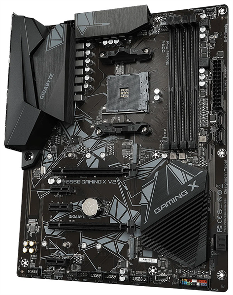 GIGABYTE B550 GAMING X V2, AM4, B550, 4*DDR4, 4*SATA, 2*M.2, 4*USB 3.2, 2*USB 2.0, 2*PCIx16, 3*PCIx1, HDMI+DVI, ATX