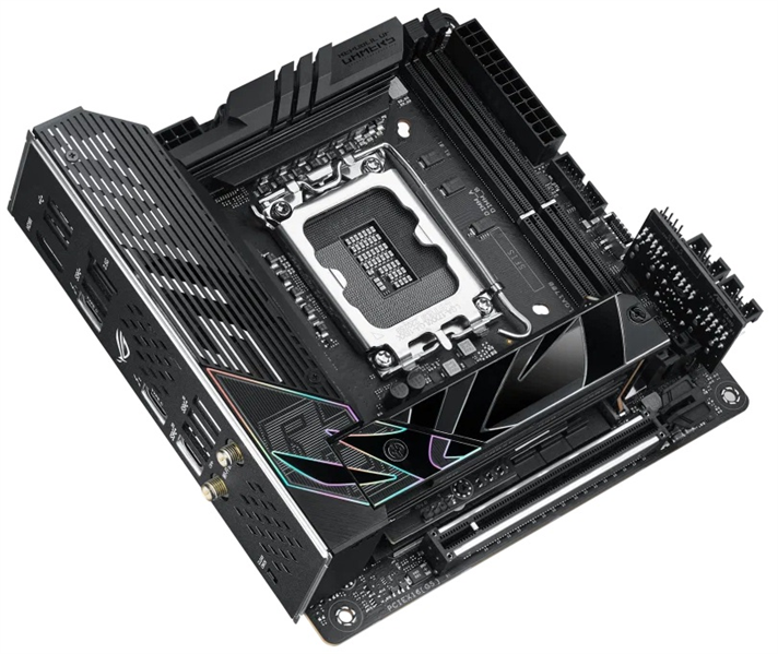 ASUS ROG STRIX Z790-I GAMING WIFI, LGA1700, Z790, 2*DDR5, 2*SATA, 2*M.2, 5*USB 3.2, 2*USB 2.0, 2*USB4, 1*PCIx16, DP+HDMI, mITX; 90MB1CM0-M0EAY0