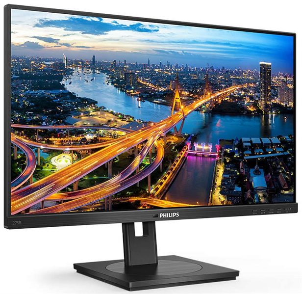 27" Philips 275B1 2560x1440, WLED, 16:9, IPS, 350cd, 1000:1, 50M:1, 4ms, 178/178, DVI, HDMI, DP, USB-B, 3xUSB 3.2, 75Hz, Speakers, HAS, Pivot, Tilt, Swivel, Внутр, VESA, Black, 3y