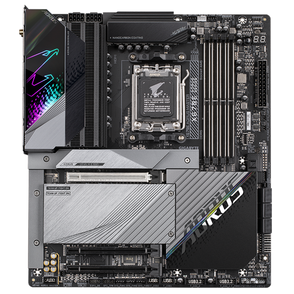 GIGABYTE X670E AORUS MASTER, AM5, X670, 4*DDR5, 6*SATA, 4*M.2, 8*USB 3.2, 4*USB 2.0, Type-C, 3*PCIx16, HDMI+DP, ATX