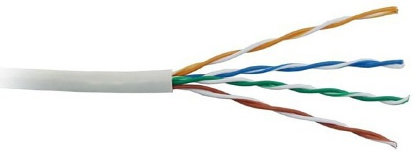 Кабель LANMASTER UTP, 4 пары, кат. 6, с перегородкой, 550Mhz, LSZH, 305 м, серый