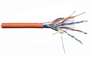 Кабель LANMASTER FTP, 4 пары, кат. 6, с перегородкой, 250Mhz, LSZH, оранжевый, 305 м