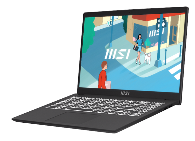 Modern 15 Core i5-1335U 15.6" FHD (1920*1080), 60Hz IPS Onboard DDR4 16GB Iris Xe Graphics 512GB SSD 3 cell (39.3Whr)1.9kg backlight (White) Win11 Pro,1y Black,KB Eng/Rus