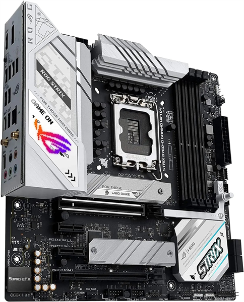 ASUS ROG STRIX B760-G GAMING WIFI D4, LGA1700, B760, 4*DDR4, 4*SATA, 2*M.2, 3*USB 3.2, 4*USB 2.0, Type-C, 2*PCIx16, 2*PCIx1, DP+HDMI, ATX; 90MB1DE0-M0EAY0