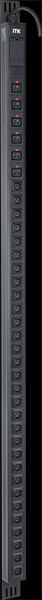 Блок розеток PDU верт. 42U 1ф 32А 30 роз. C13 6 C19 каб. 3м IEC60309