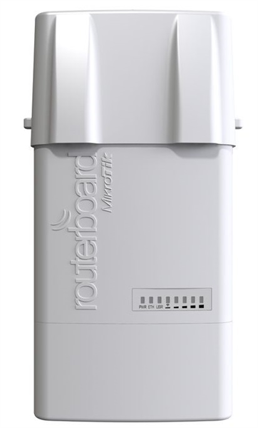 MikroTik BaseBox 2 with 600Mhz Atheros CPU, 64MB RAM, 1xGigabit LAN, USB, miniPCIe, built-in 2Ghz 802.11b/g/n 2x2 two chain wireless with two RP-SMA connectors, RouterOS L4, outdoor enclosure, POE, PS