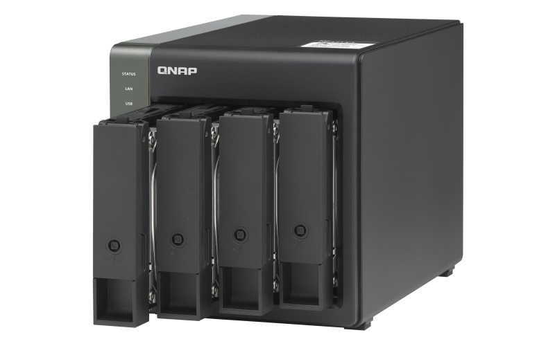 QNAP SMB QC 1,7GhzCPU/4Gb(upto 8Gb)/upto 4HDD, upto 12 with TR-004/SATA(3,5'' 2,5")/ 3xUSB3.2/1x1GbE 1x2,5GbE 1x10GbE(SFP+)/iSCSI/1xPS/3YW TS-431X3-4G-EU-RU