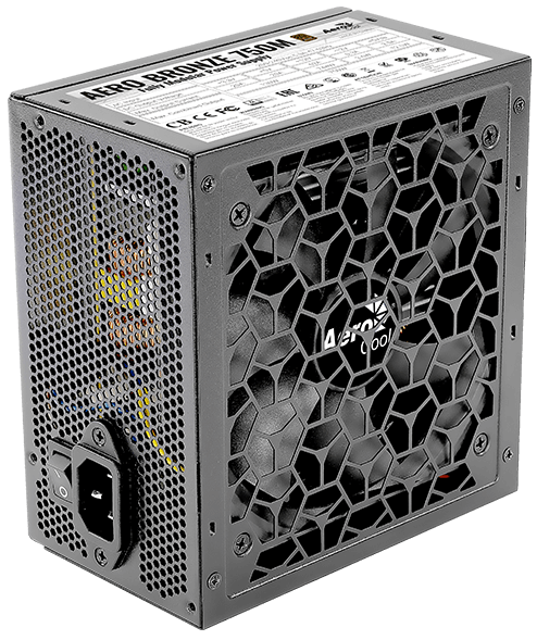 Aerocool AERO BRONZE 750M (80+ Bronze, КПД>90%, ATX v2.4, A.PFC, Fan 12cm, Japanese Capacitors)