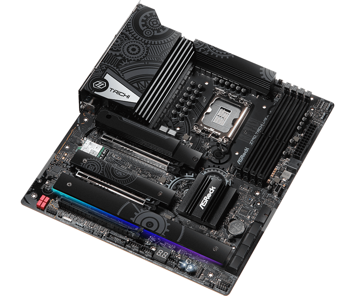ASROCK Z790 TAICHI LITE, LGA1700, Z790, 4*DDR5, 8*SATA, 6*M.2, 12*USB 3.2, 6*USB 2.0, Type-C, 2*PCIx16, 1*PCIx1, 1*M.2 (Key E), ATX