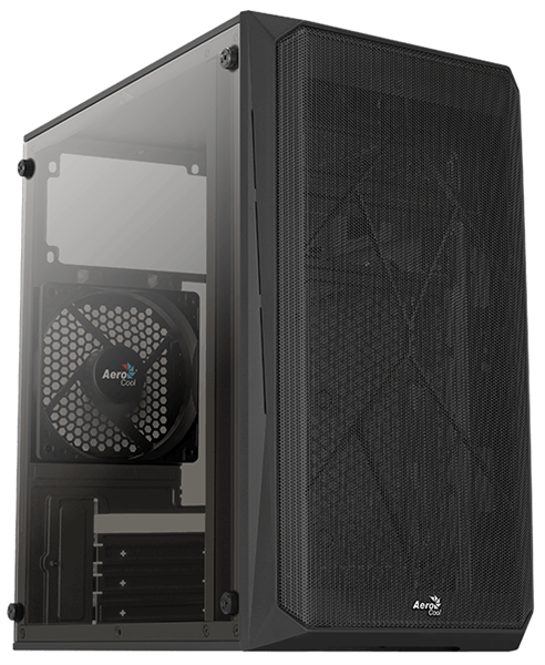 Aerocool Cs-107-A-BK-v1 (mATX, без БП, Window, USB3.0 x1, USB2.0 x1, 12cm black fan x1)